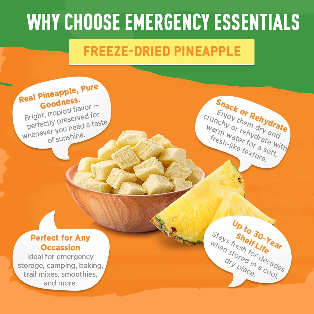 Emergency Essentials® Freeze-Dried Pineapple Dices Large  #10 Can - Image 5