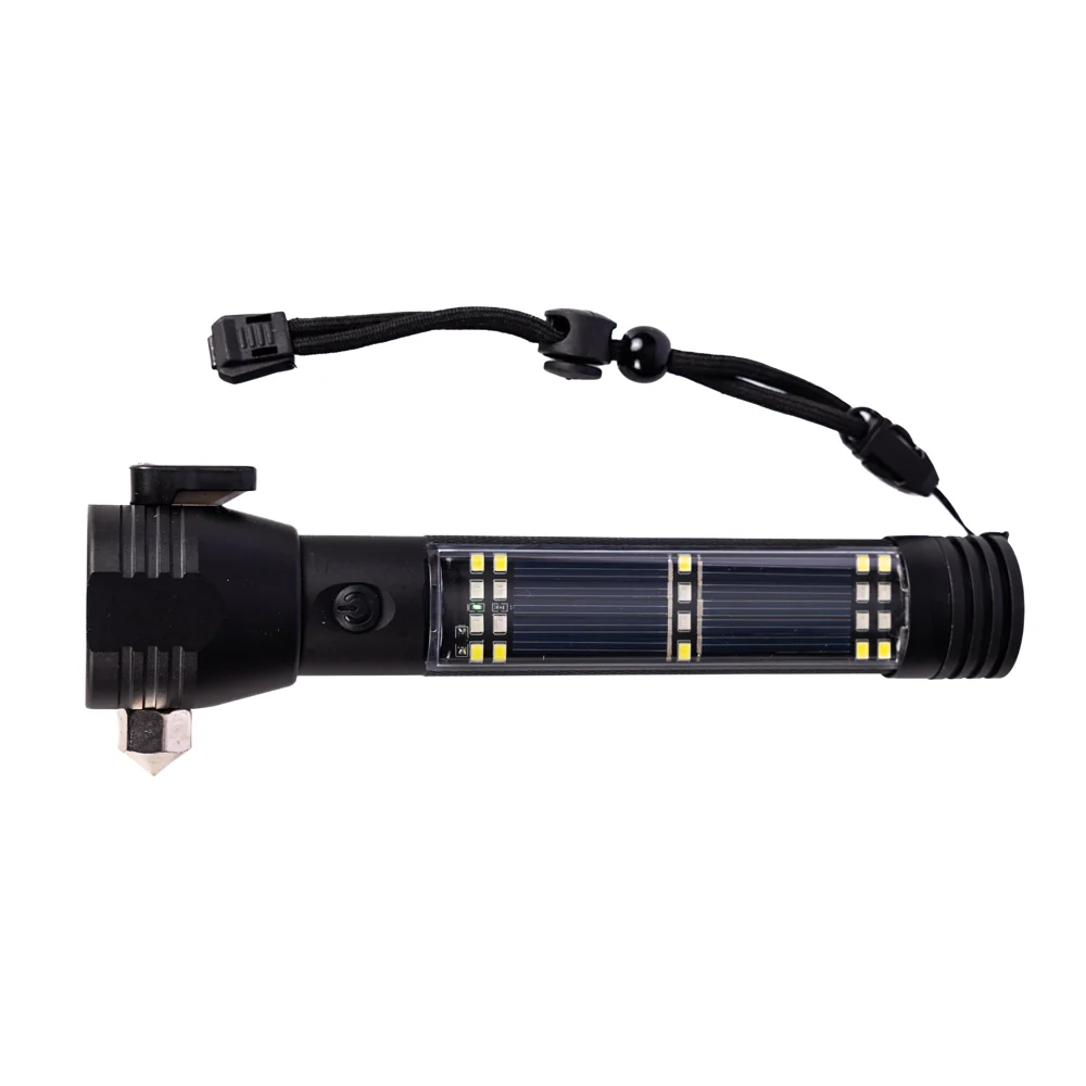 9-in-1 Multi-Function LED Solar Rechargeable Flashlight by Ready Hour - Image 3