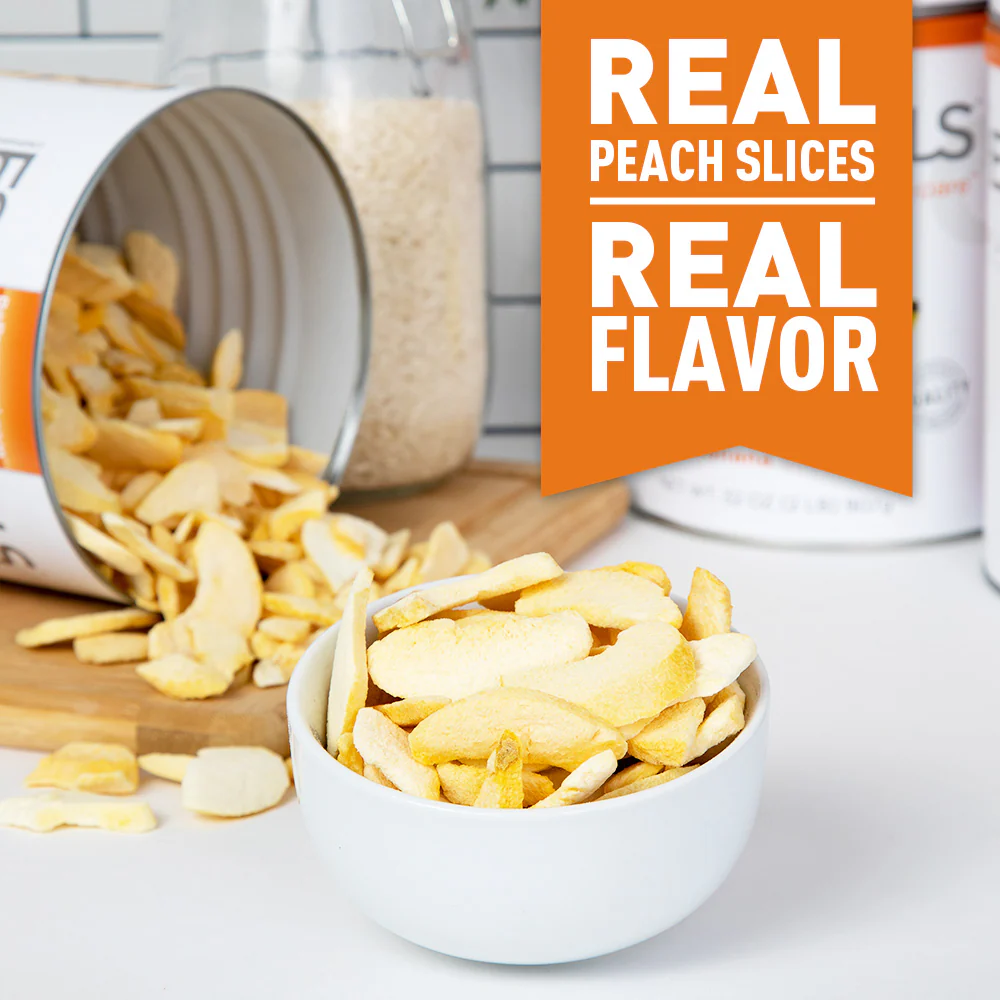 Emergency Essentials® Freeze-Dried Peach Slices Large Can - Image 5
