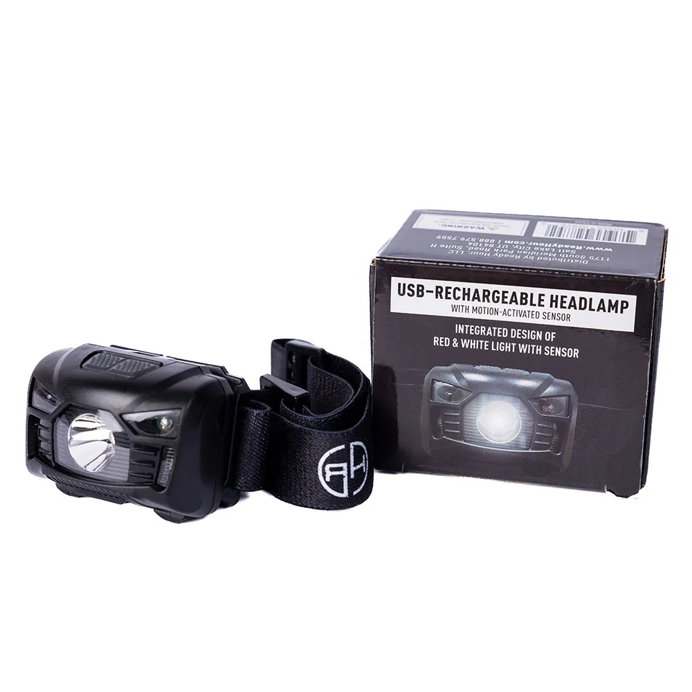 Rechargeable Headlamp with Motion-Sensor Activated Sensor by Ready Hour - Image 8