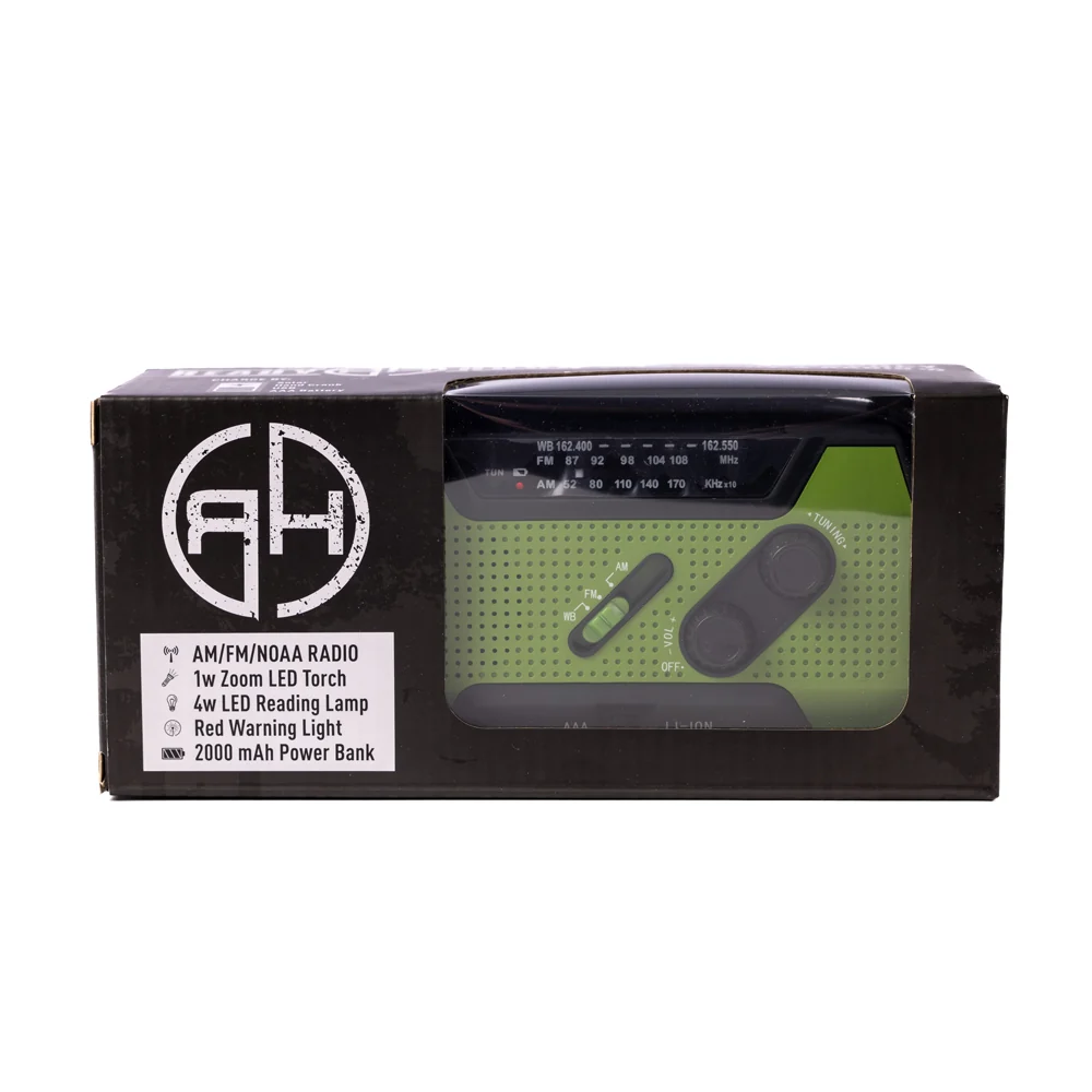Solar Flashlight & AM/FM/Weather Radio w/ Hand Crank - Image 8